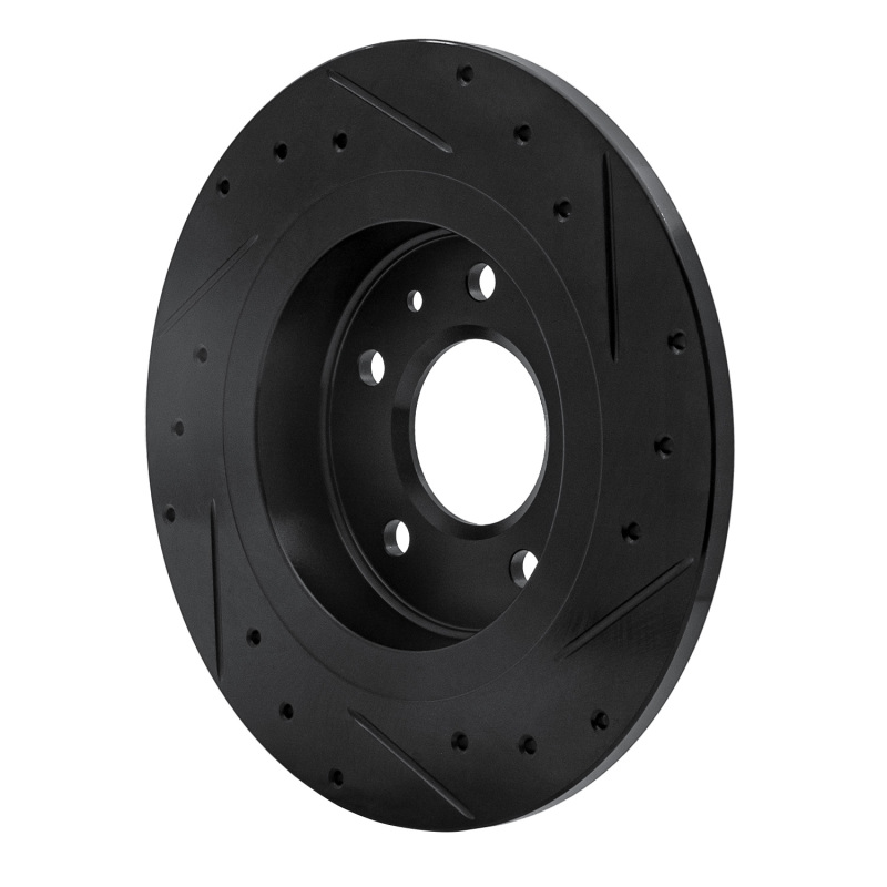 Buick Verano Brake Rotor (1) - Rear Left - R1 Concepts - Drilled & Slotted - Black - `11-`19